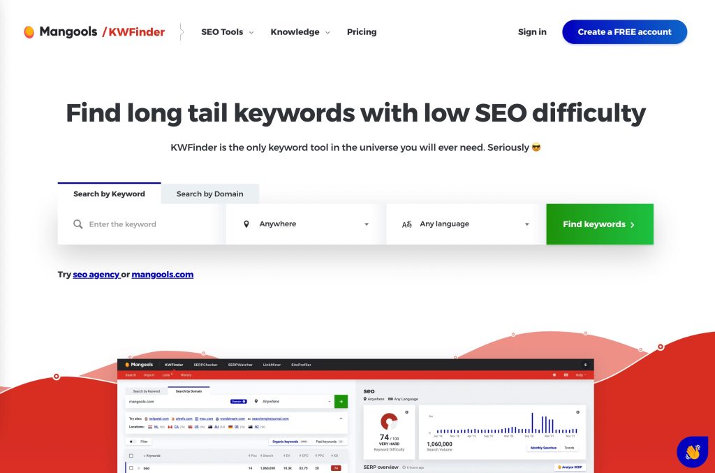 Image of KWFinder by Mangools